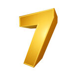 金色立体阿拉伯数字7