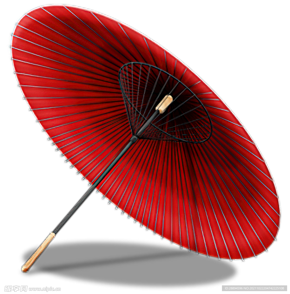 中国风红雨伞