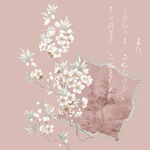  数码印花手绘画抽象花卉水彩花