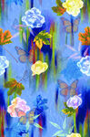 蝴蝶 水印花