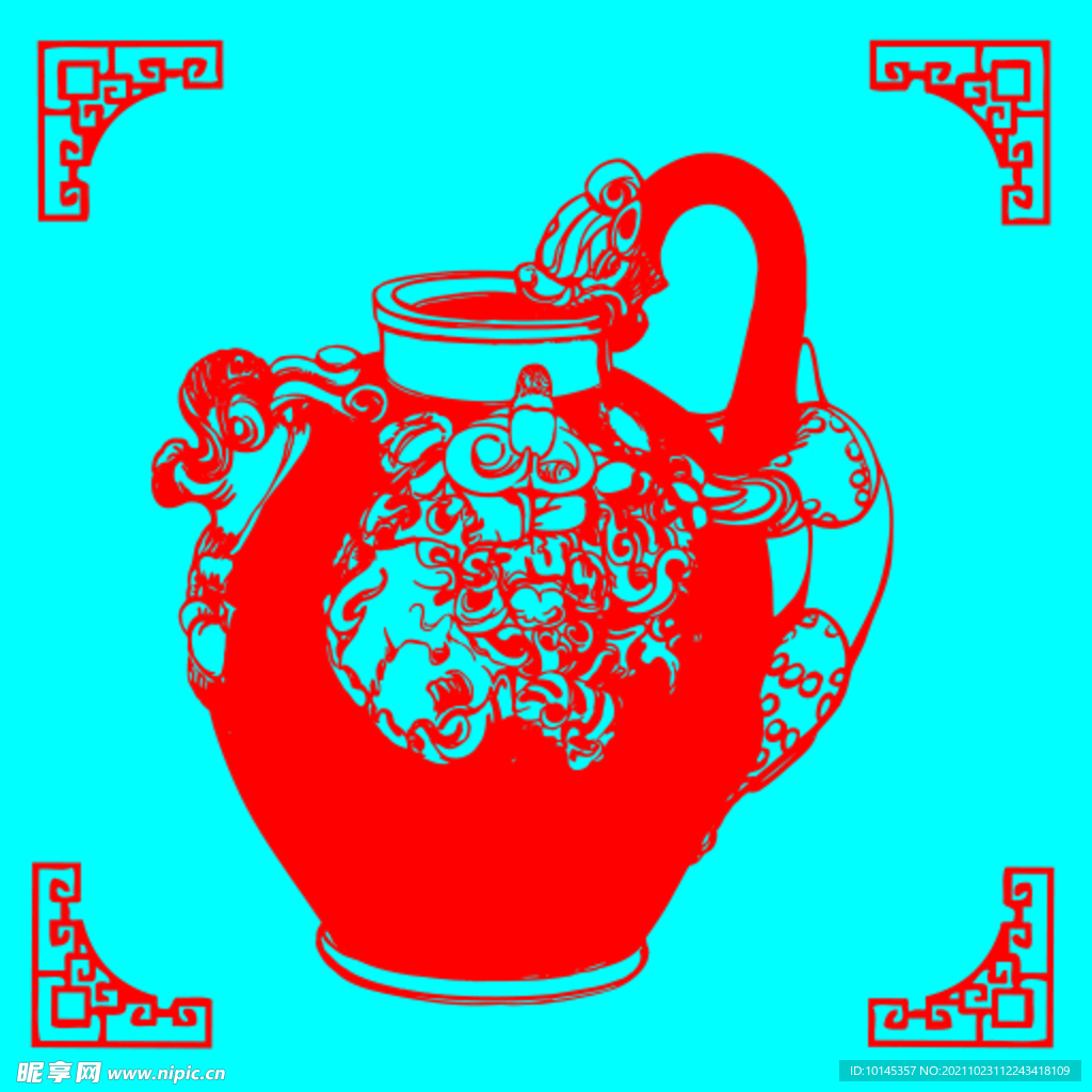 壶剪纸