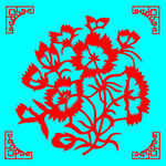 花卉剪纸