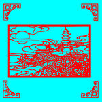 塔剪纸