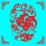 鸡剪纸
