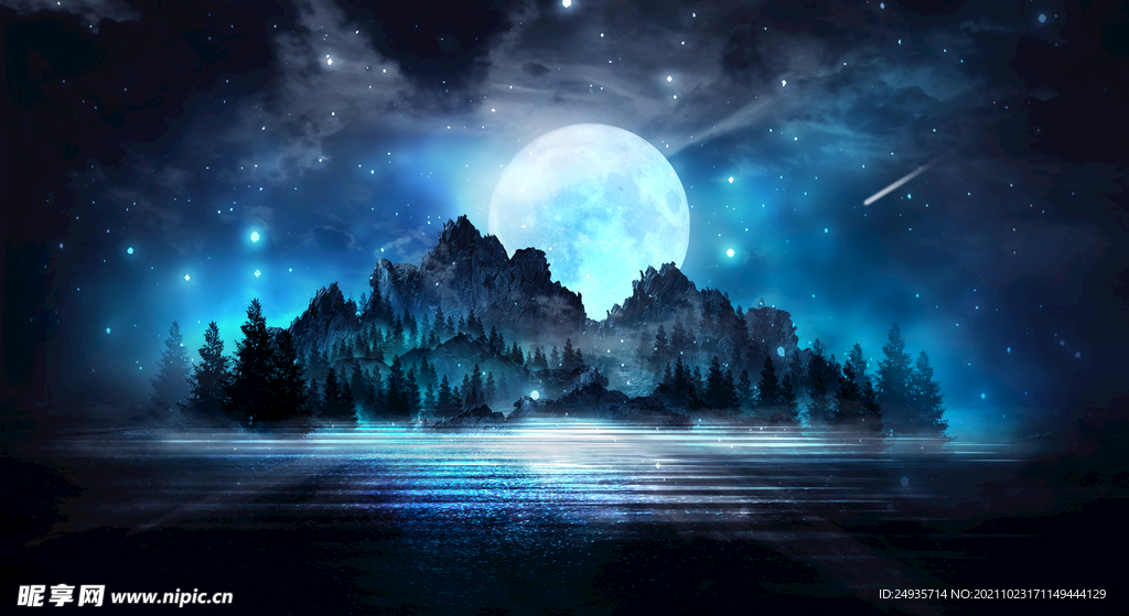 月夜 大山