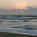 大海 海浪 日出 双月湾