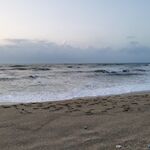 双月湾清晨 看大海海浪