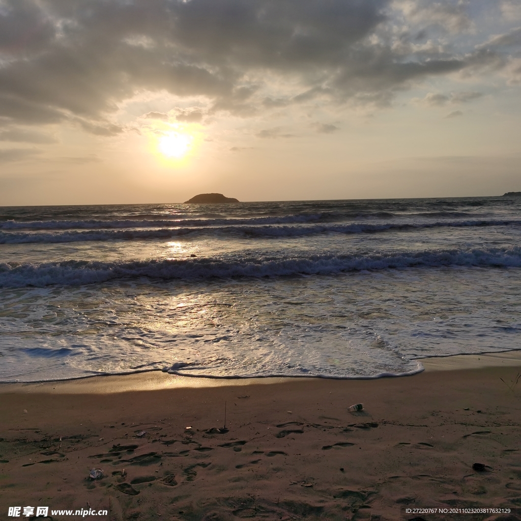 惠州双月湾海上日出风景