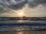惠州双月湾 日出  海浪