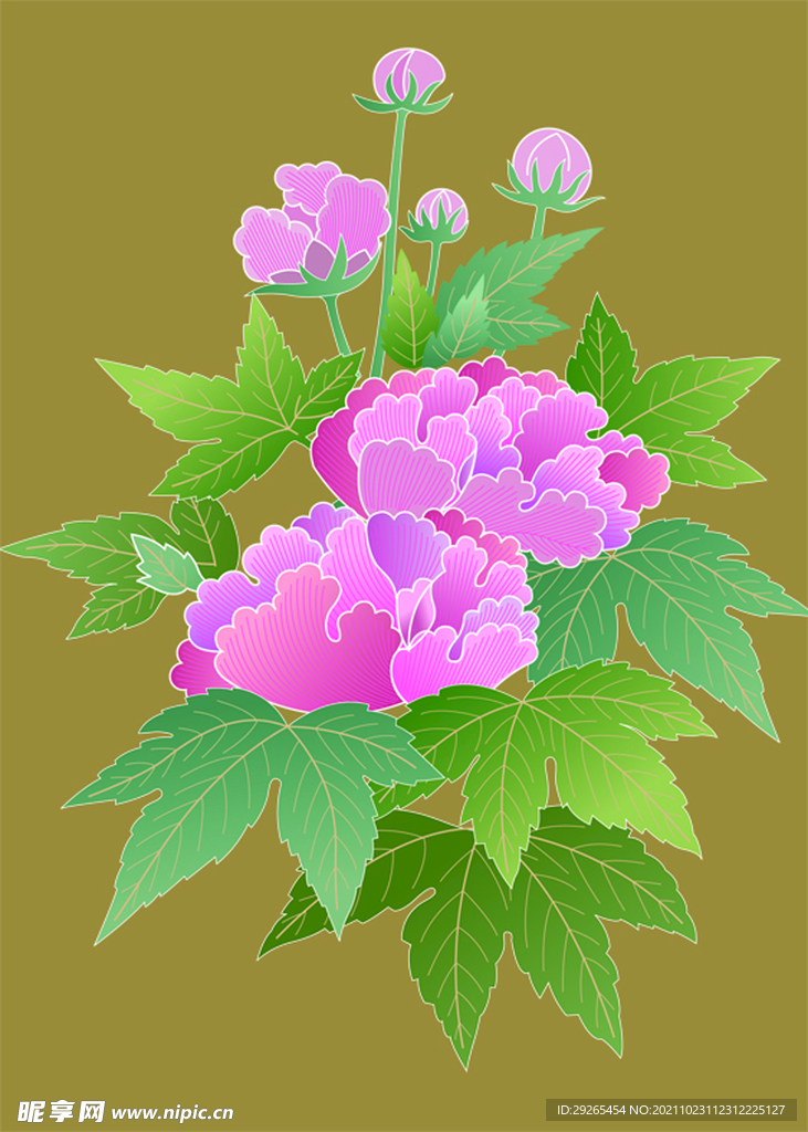 日式花纹           