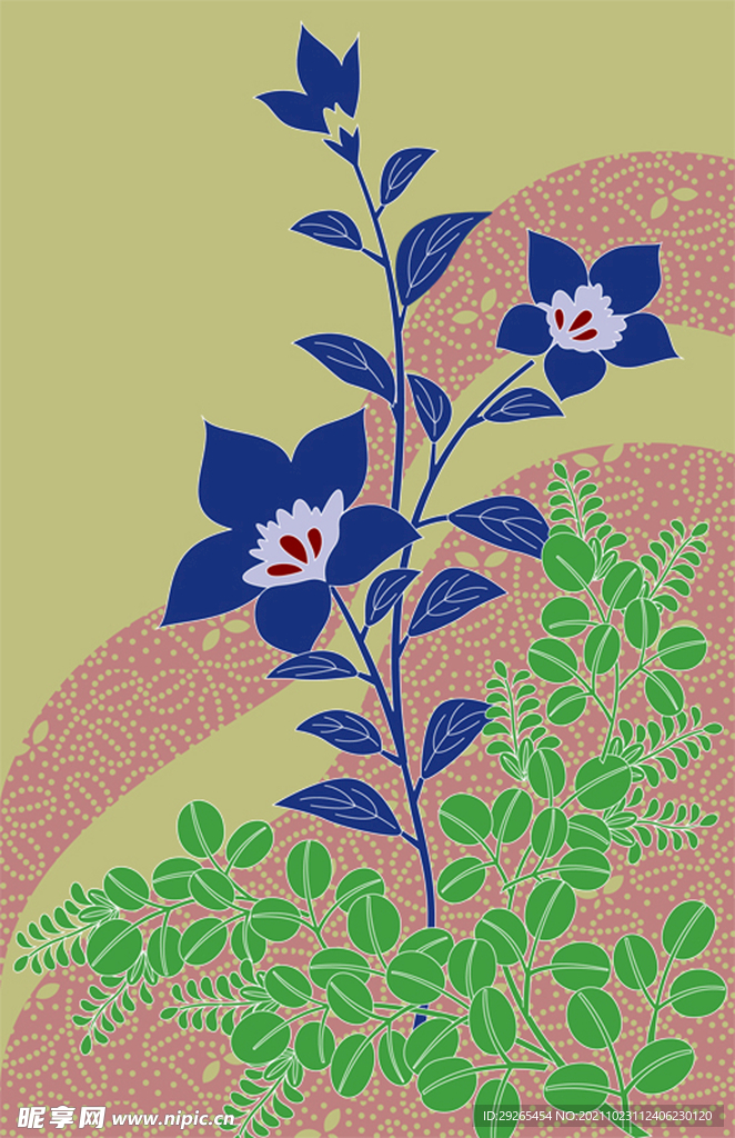日式花纹           