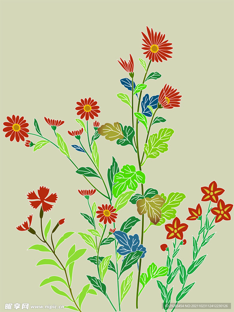 日式花纹           