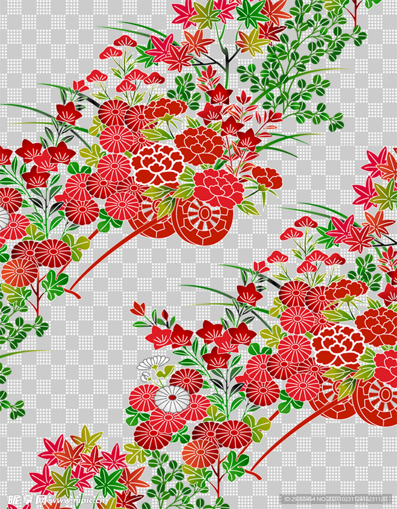 日式花纹           