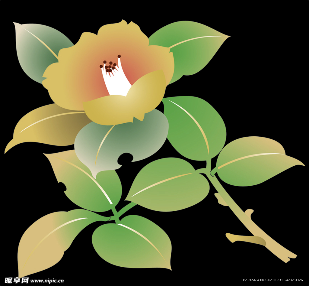 日式花纹           