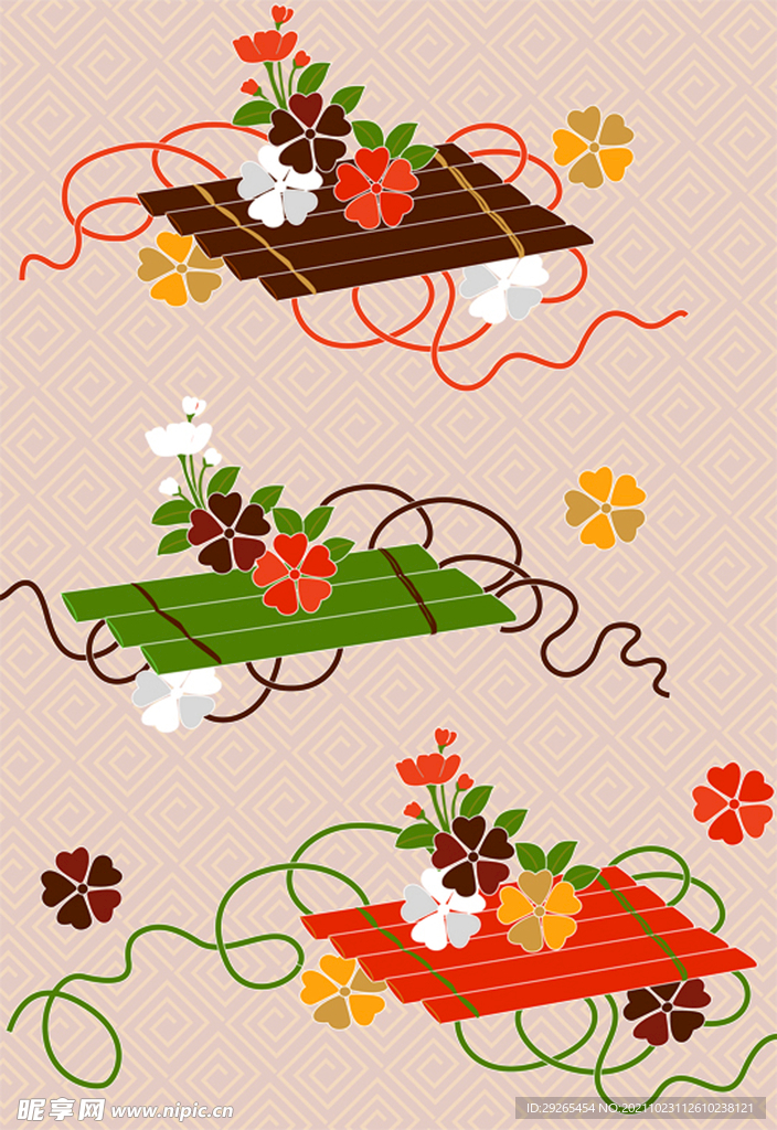 日式花纹           