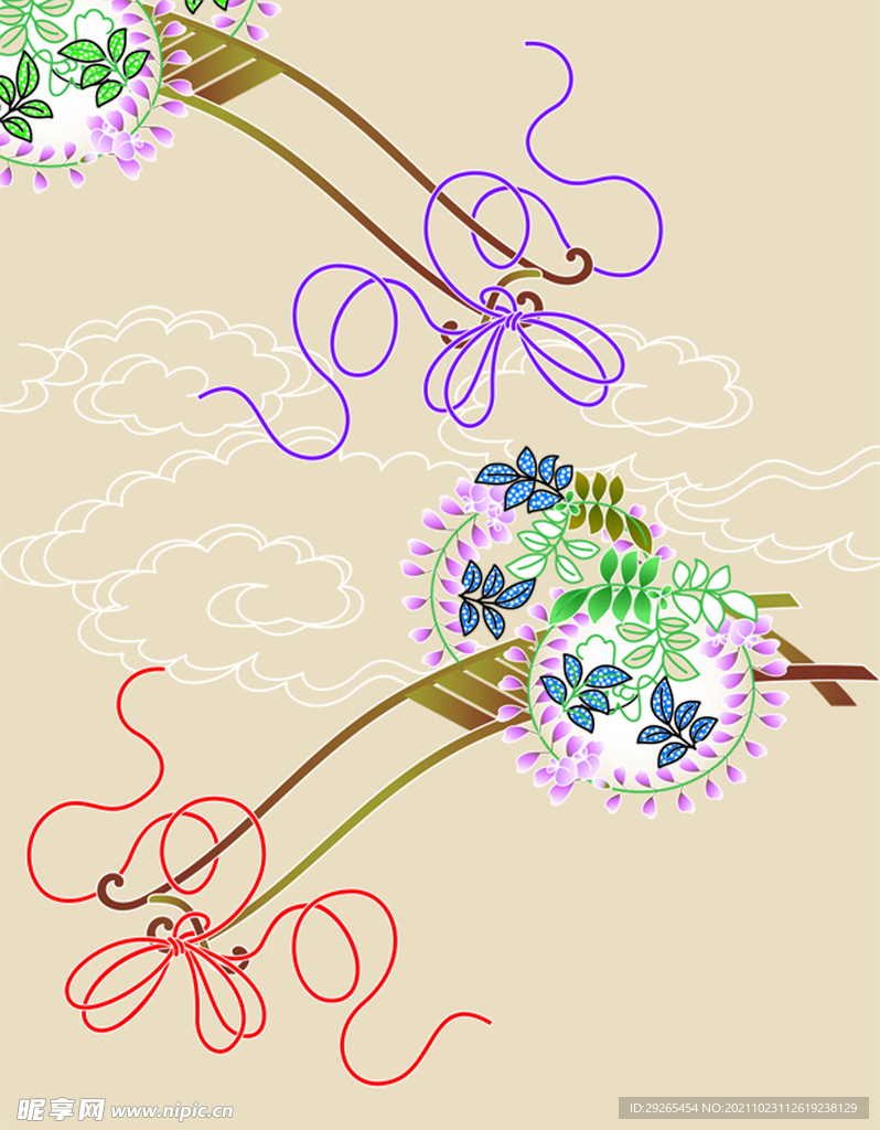 日式花纹           