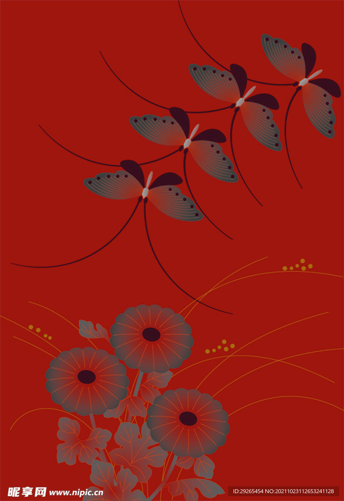 日式花纹           