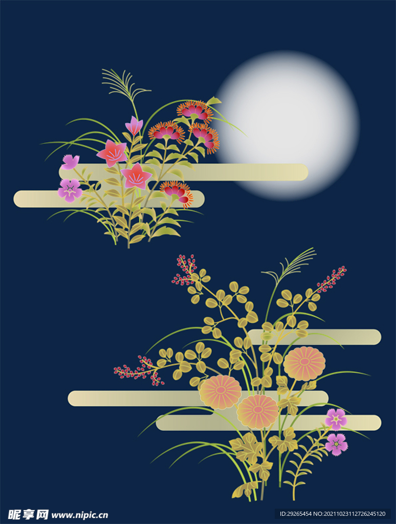 日式花纹           