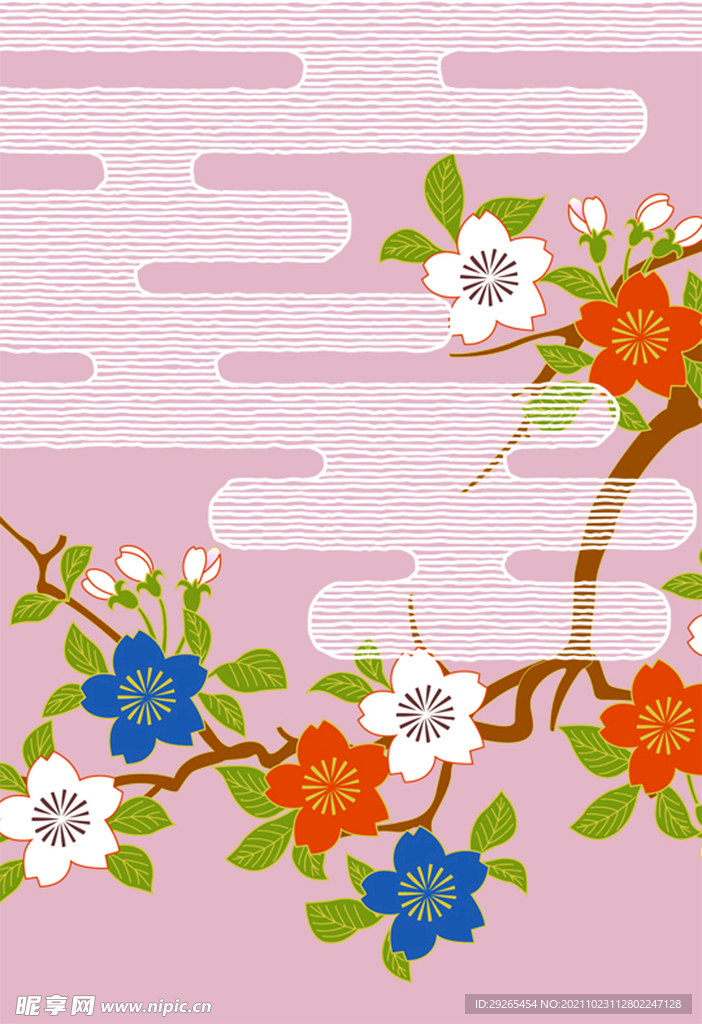 日式花纹           