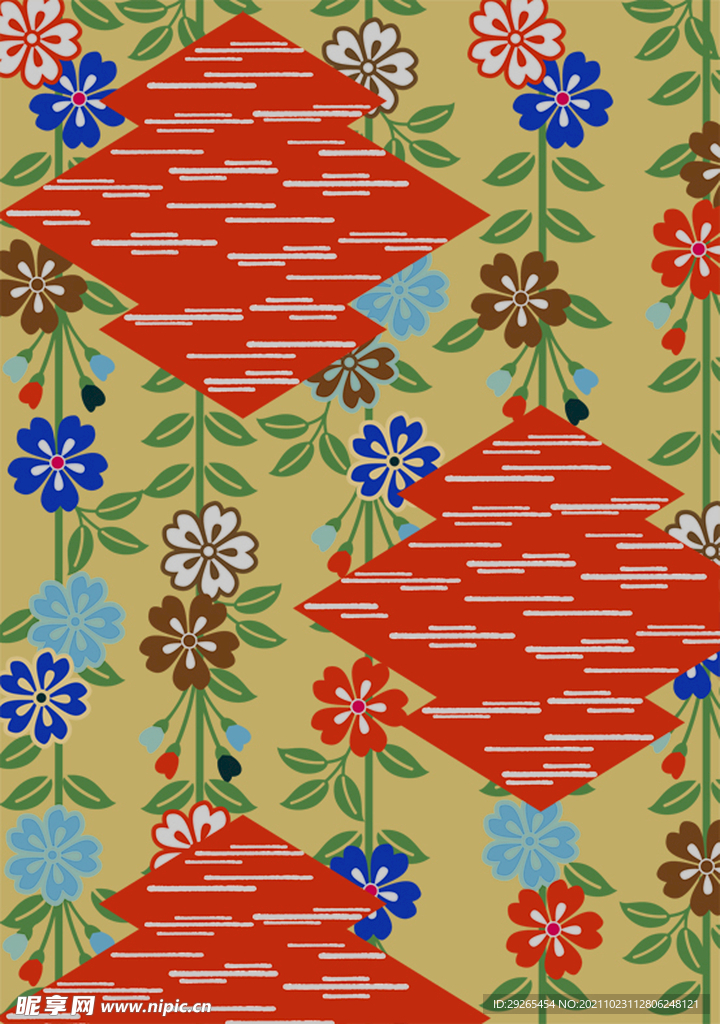 日式花纹           