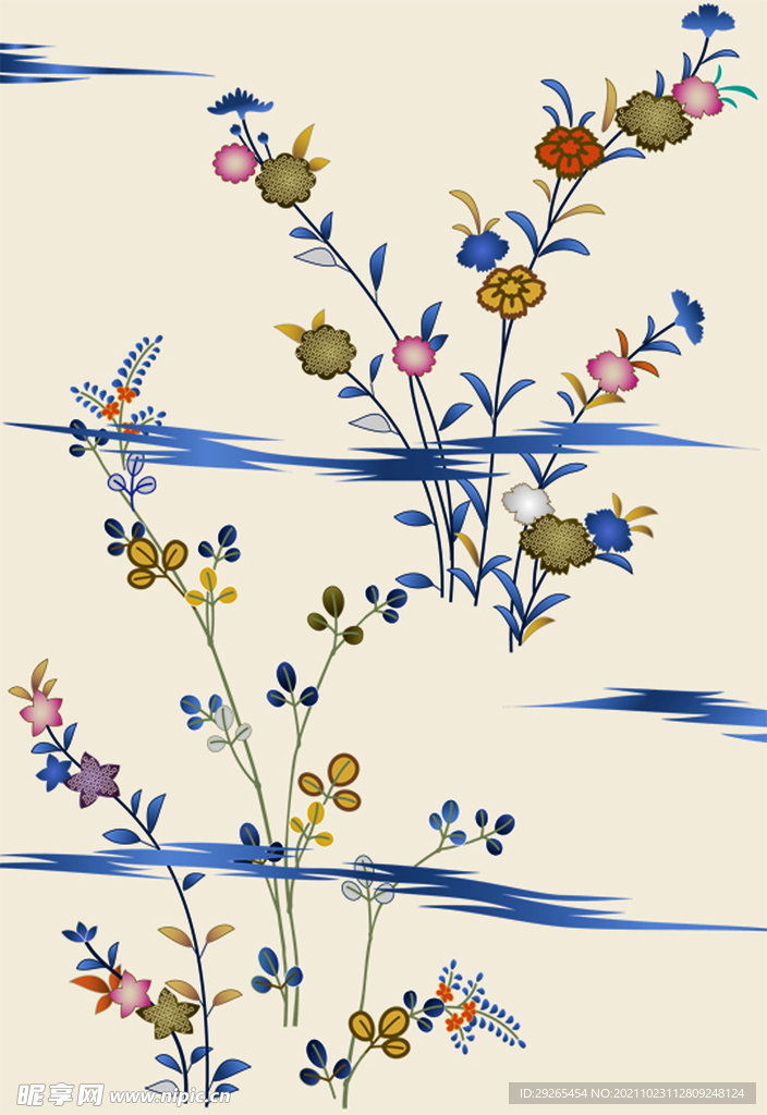 日式花纹           