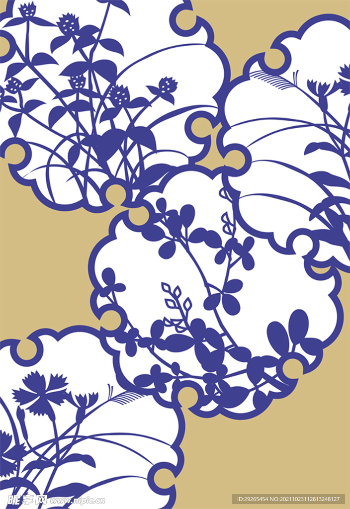 日式花纹           