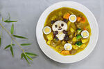 熊猫造型菜品摄影