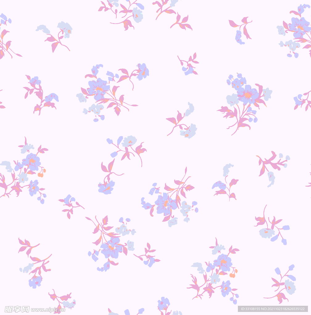 大牌 数码 手绘 小碎花 效果