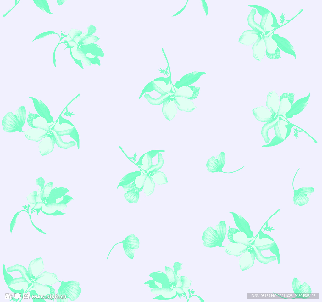 大牌 数码 手绘 小碎花 效果