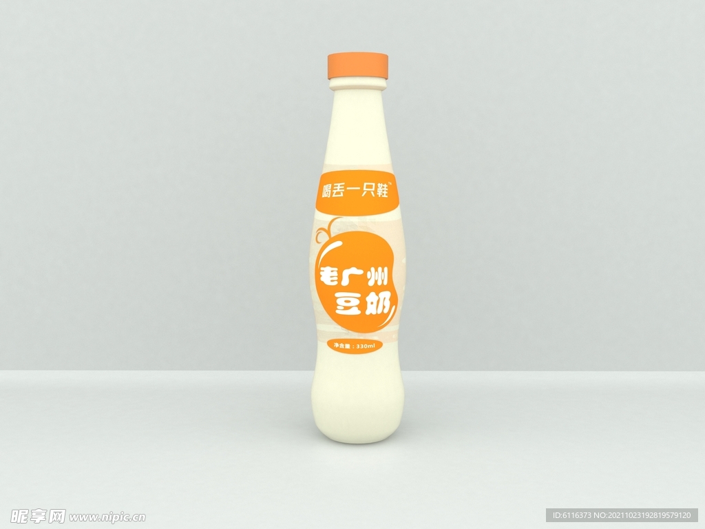 豆奶饮料贴纸展开图