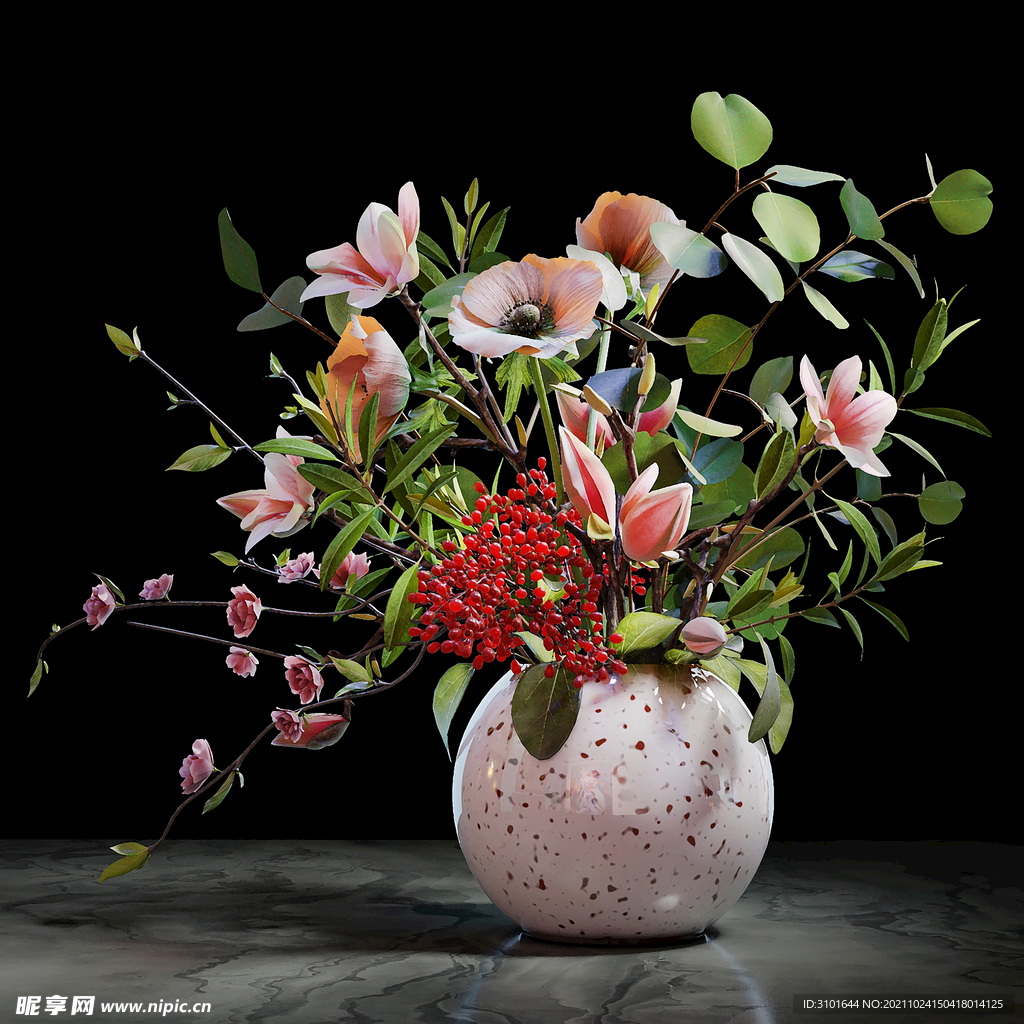 花卉数码油画