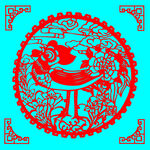 鸡剪纸