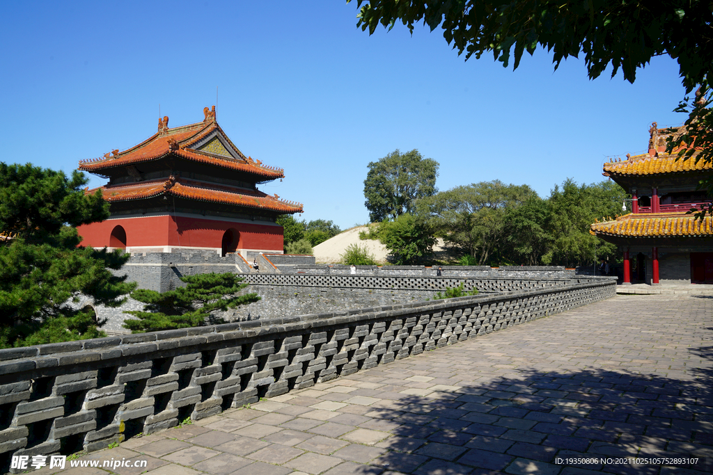 沈阳北陵清昭陵古建筑城墙和城楼