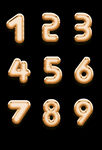 金色气球数字艺术字字体