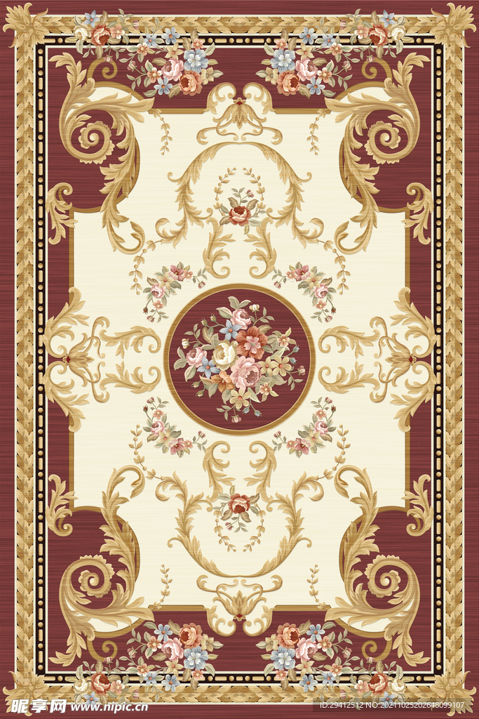欧式宫廷别墅奢华地毯地垫