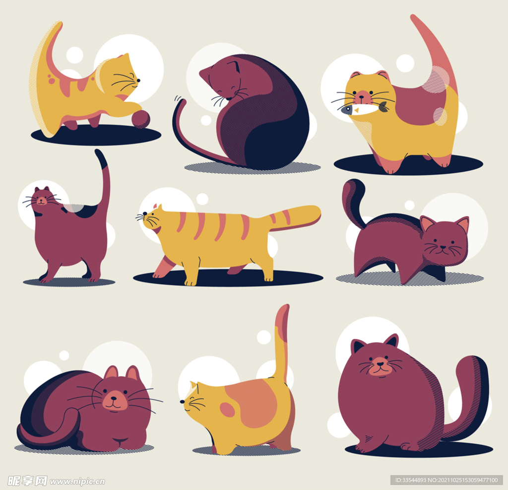 卡通猫咪矢量