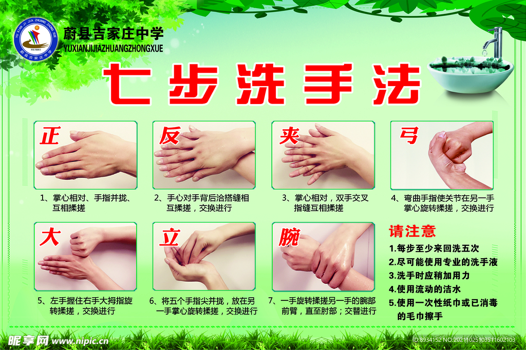 七步洗手法