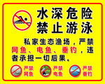 禁止游泳禁止垂钓