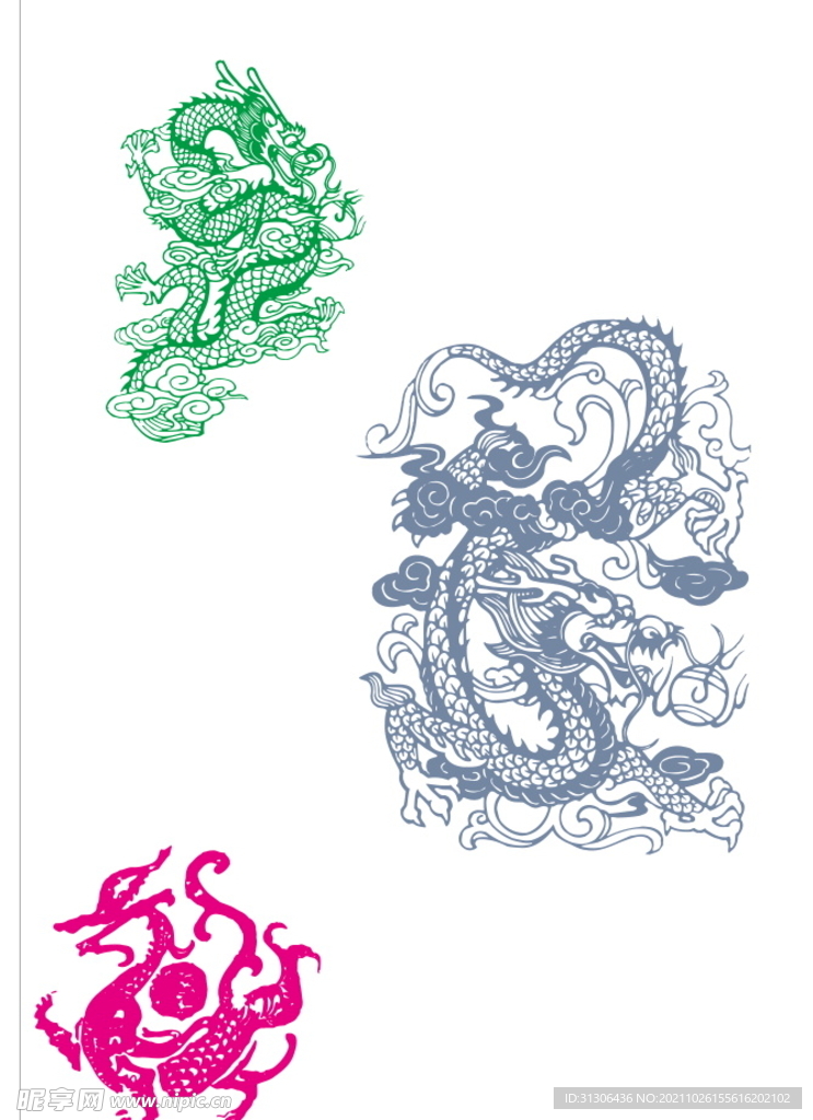 ：祥龙矢量图