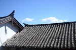 丽江街拍房屋瓦片素材