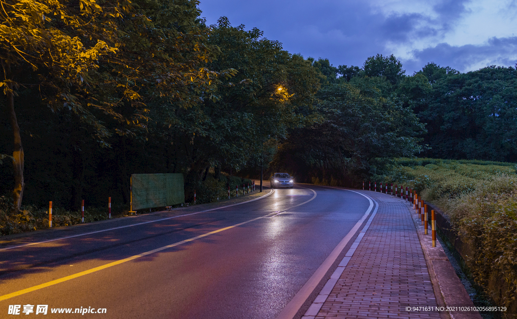 杭州道路夜景