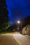 杭州梅家坞道路夜景