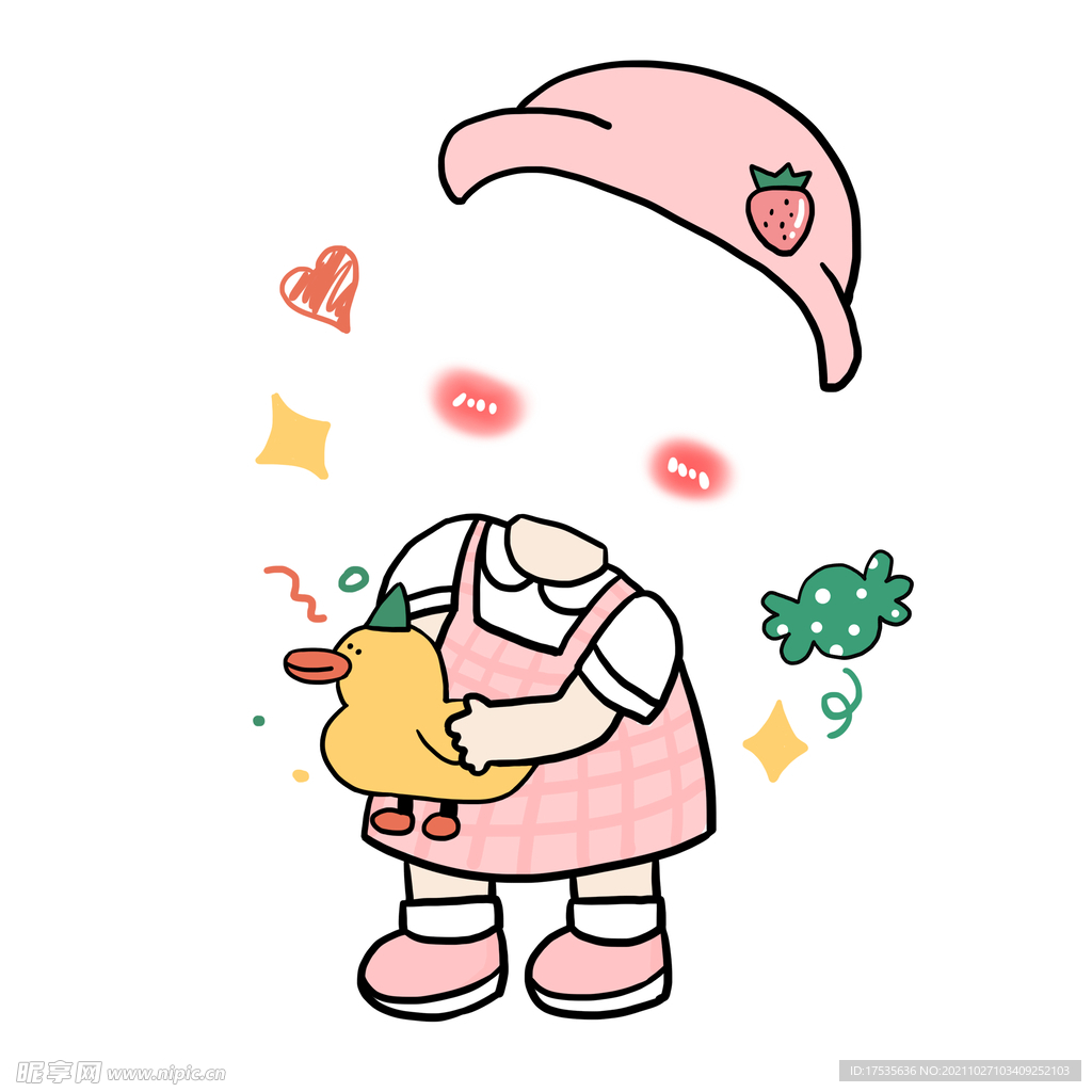 女孩大头贴