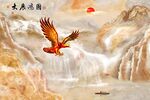 大展鸿图大理石山水背景墙