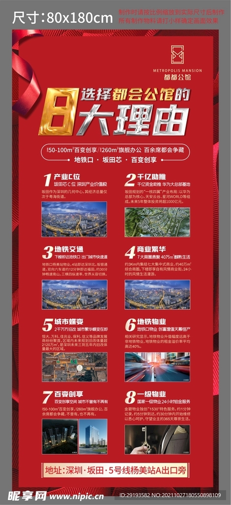 八大理由易拉宝