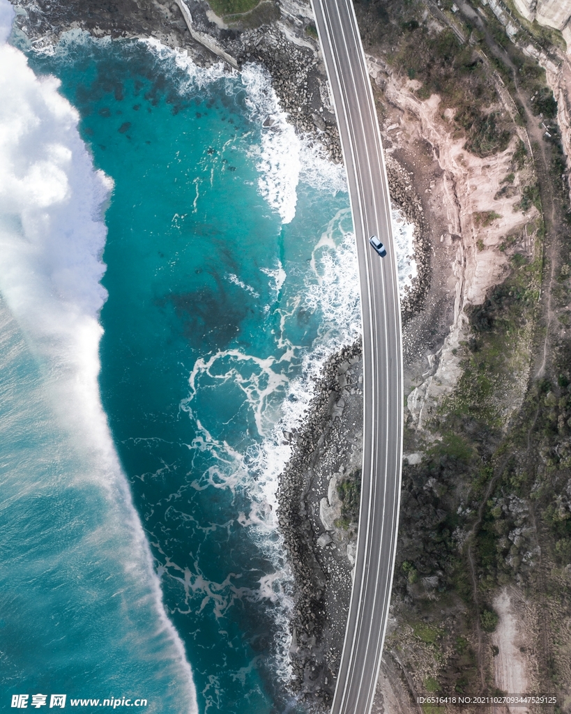 自然 肌理 海浪 公路 海岸