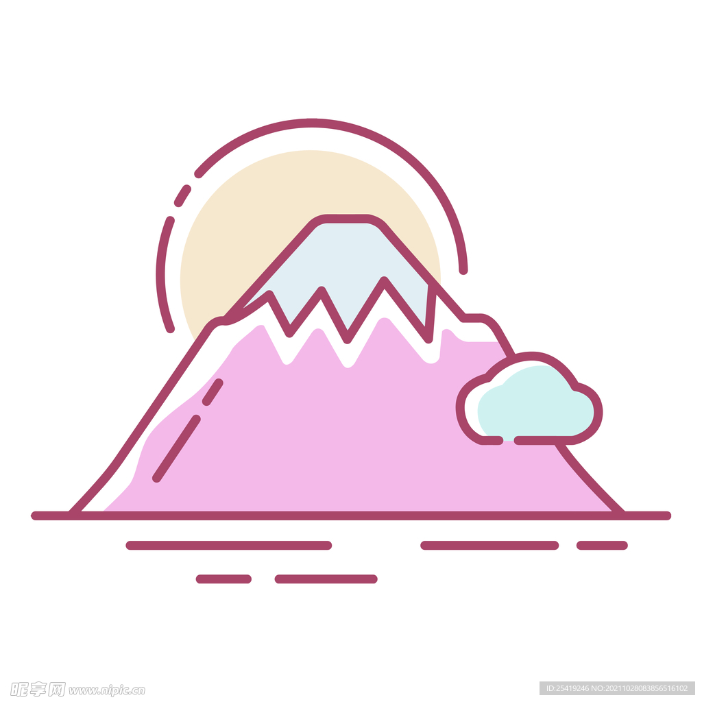 富士山图标标志性建筑