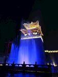 喷泉夜景