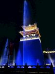 沂州古城夜景喷泉