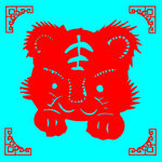 老虎头剪纸